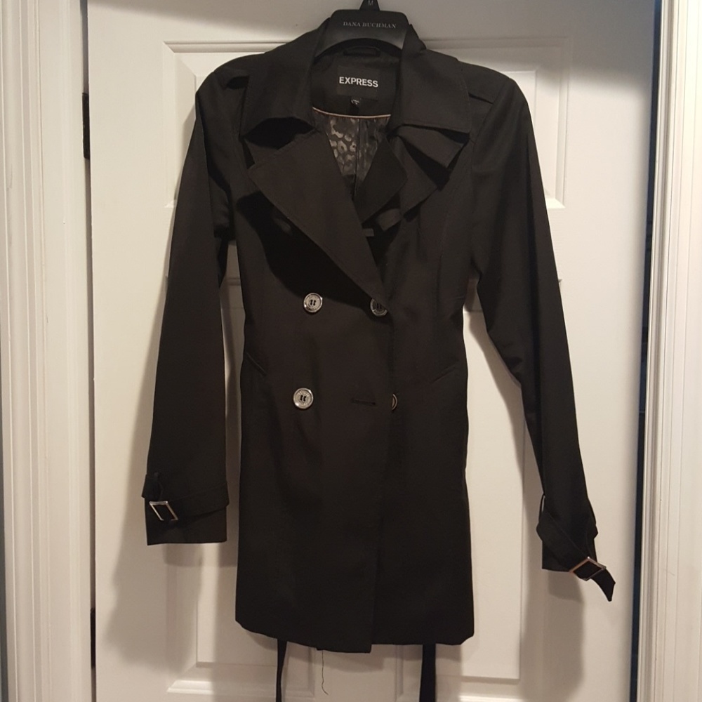 Express black trench coat